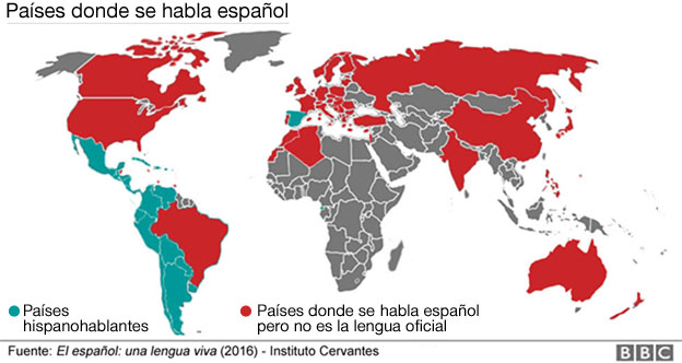 Sabes cuáles son los países del mundo que hablan español