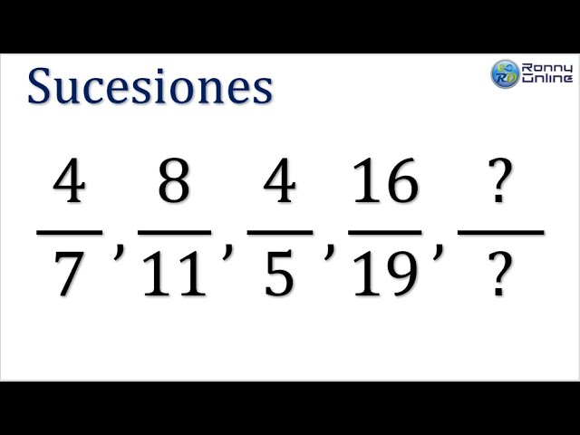 SECUENCIA de NÚMEROS FRACCIONARIOS: Qué NÚMERO sigue