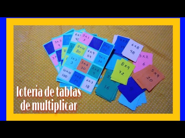 TABLAS DE MULTIPLICAR: ¡JUEGA y APRENDE con nuestra LOTERÍA!