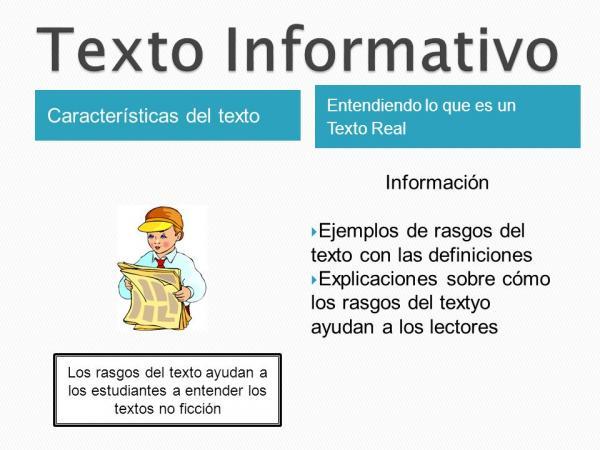 TEXTOS INFORMATIVOS: CARACTERÍSTICAS y TIPOS Esenciales