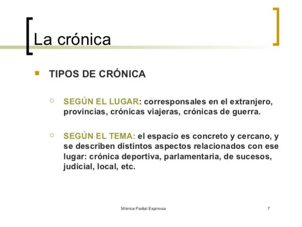 Tipos de CRÓNICAS: ELEMENTOS ESENCIALES y EJEMPLOS